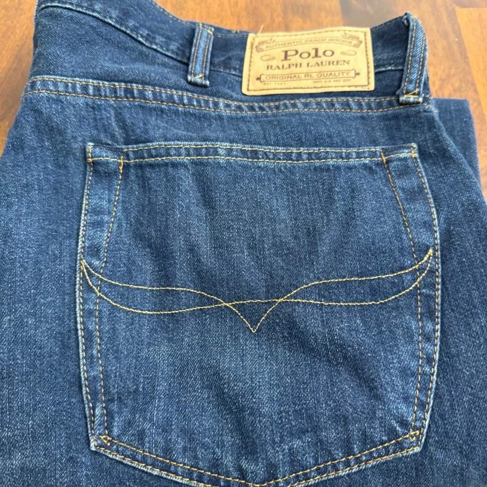 Polo Ralph Lauren Mens Classic Fit Dark Wash Indigo Straight Leg Jeans 38x32 NEW